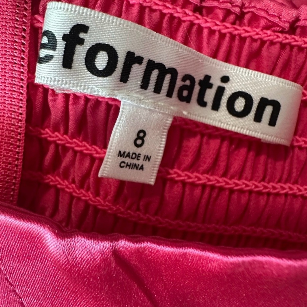Reformation Hot Pink Midi Dress Size 8 - Picture 5 of 9